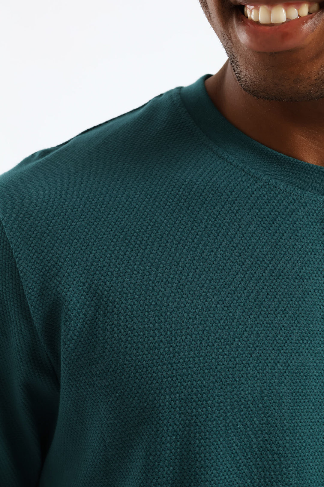 Waffle Tee - Dark Teal