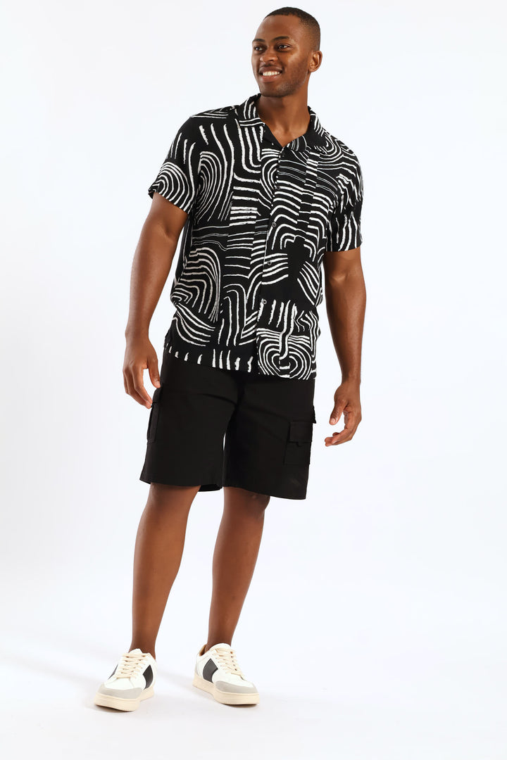 Multi Pocket Shorts - Black