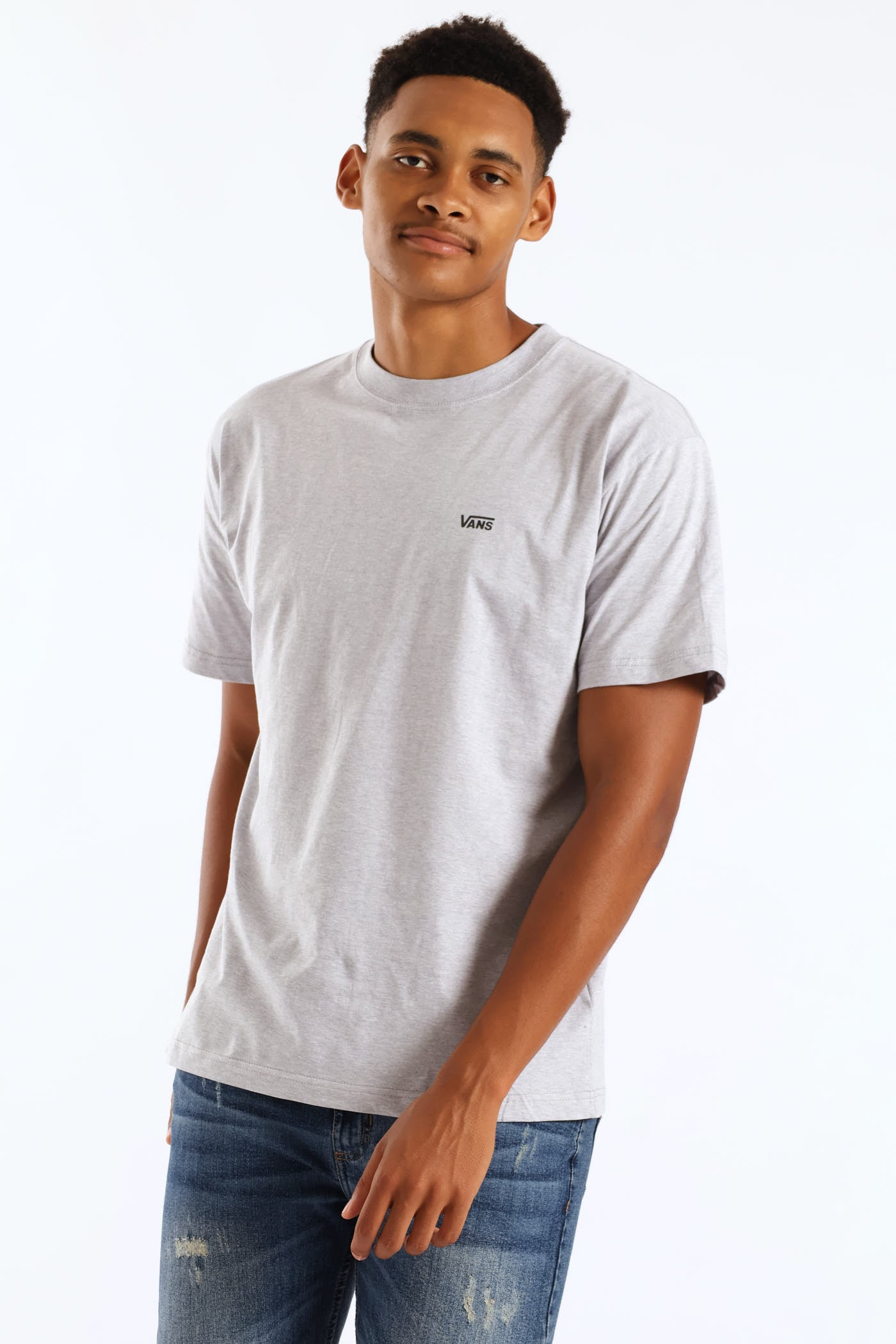Mens Left Chest Print Tee - Grey – Edgars