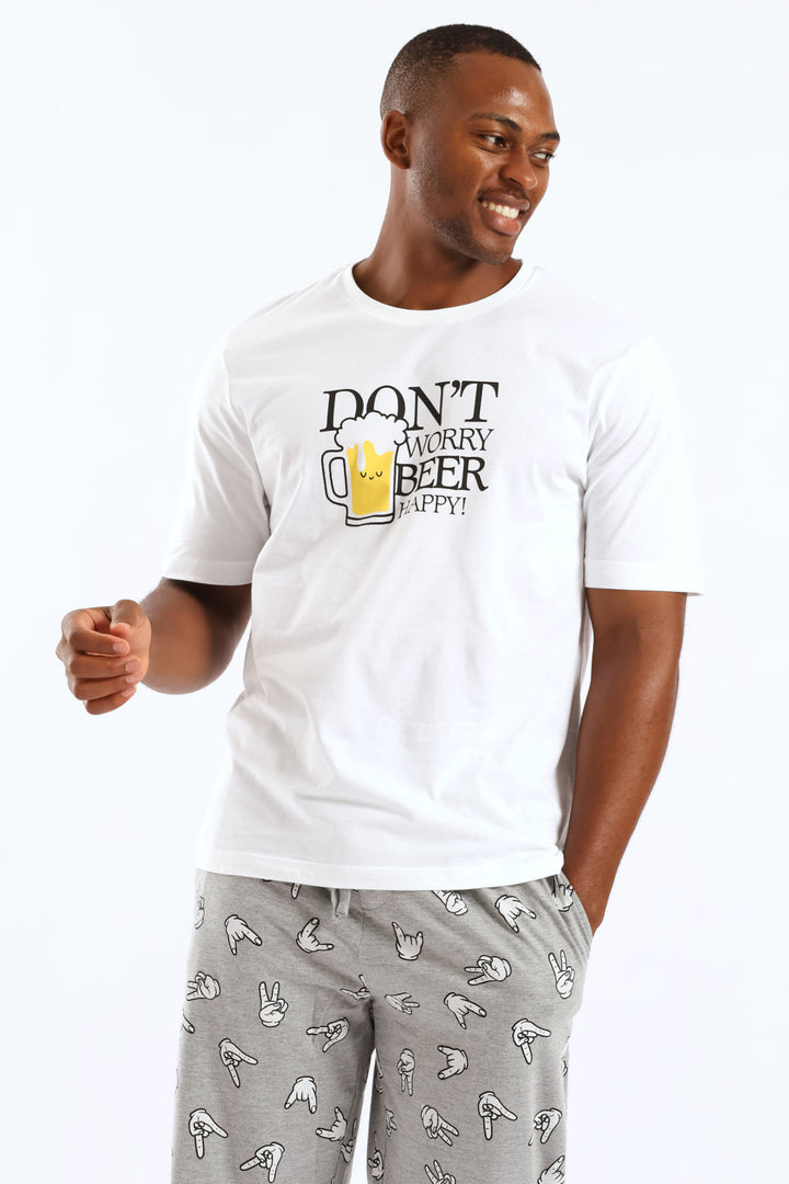 Don’t Worry Beer Happy Pyjama Tee - Multi