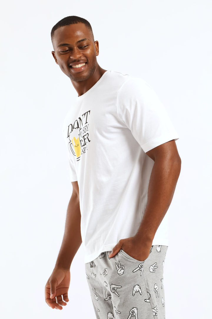 Don’t Worry Beer Happy Pyjama Tee - Multi