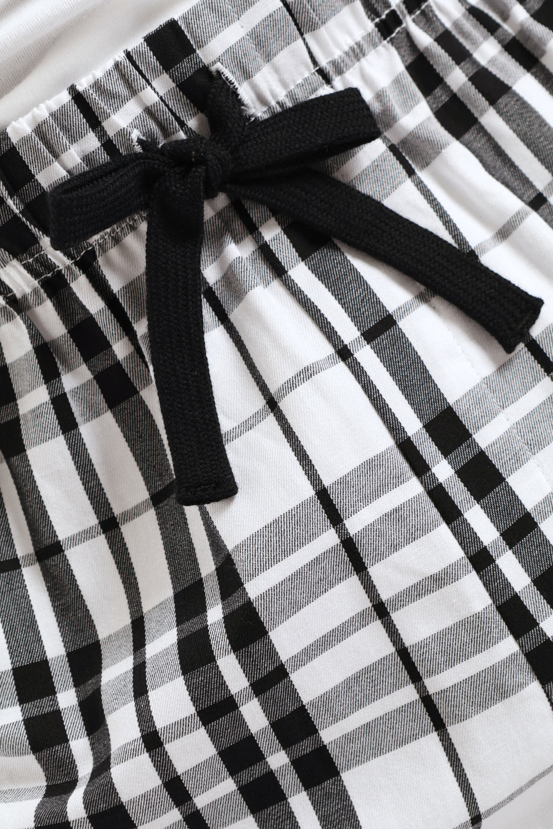 Check Woven Pants - Black/White