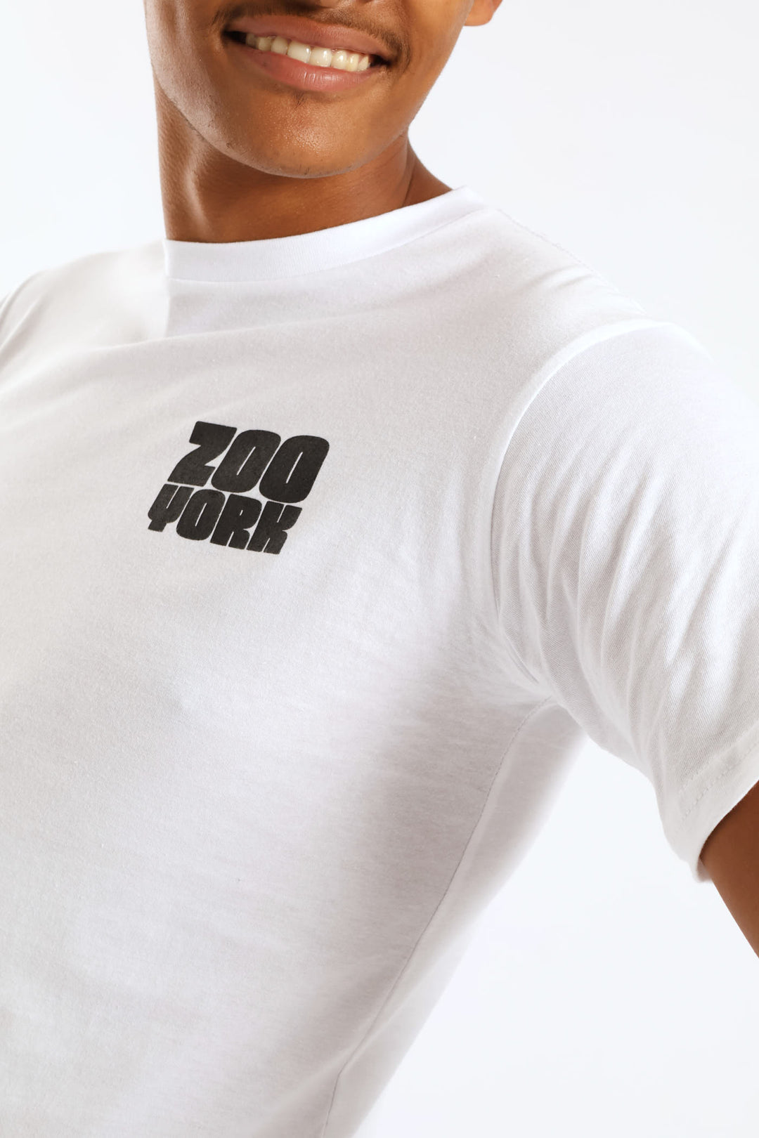 Contour Back Print Tee - White