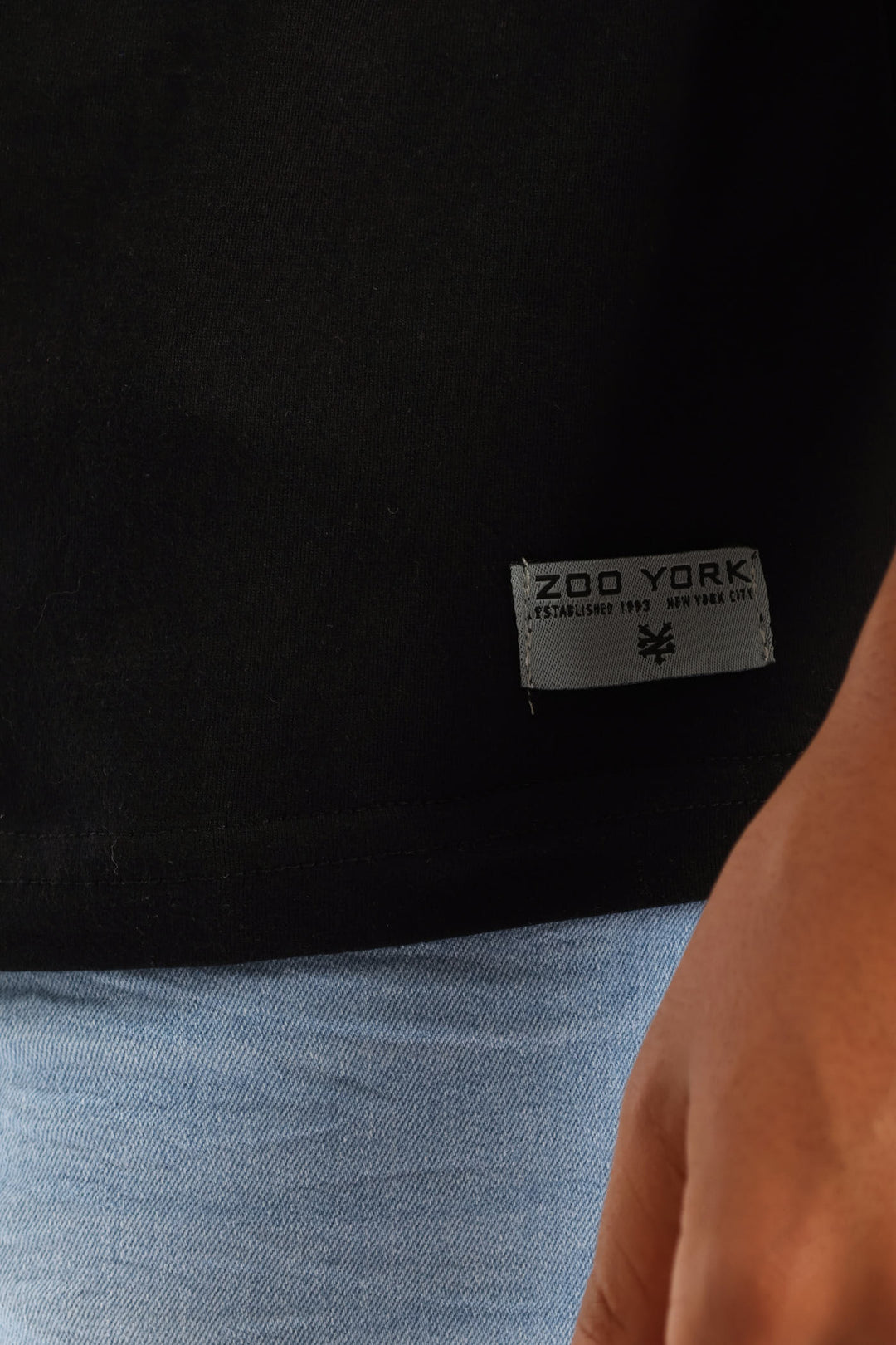 Shadow Spray Back Print Tee - Black