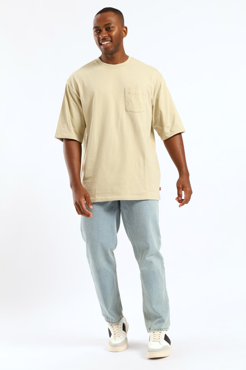 Half Sleeve Pocket Tee - Stone