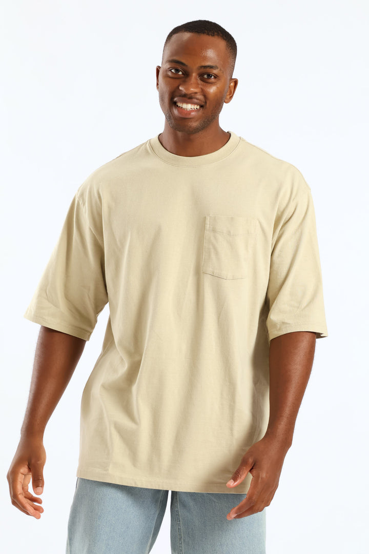 Half Sleeve Pocket Tee - Stone