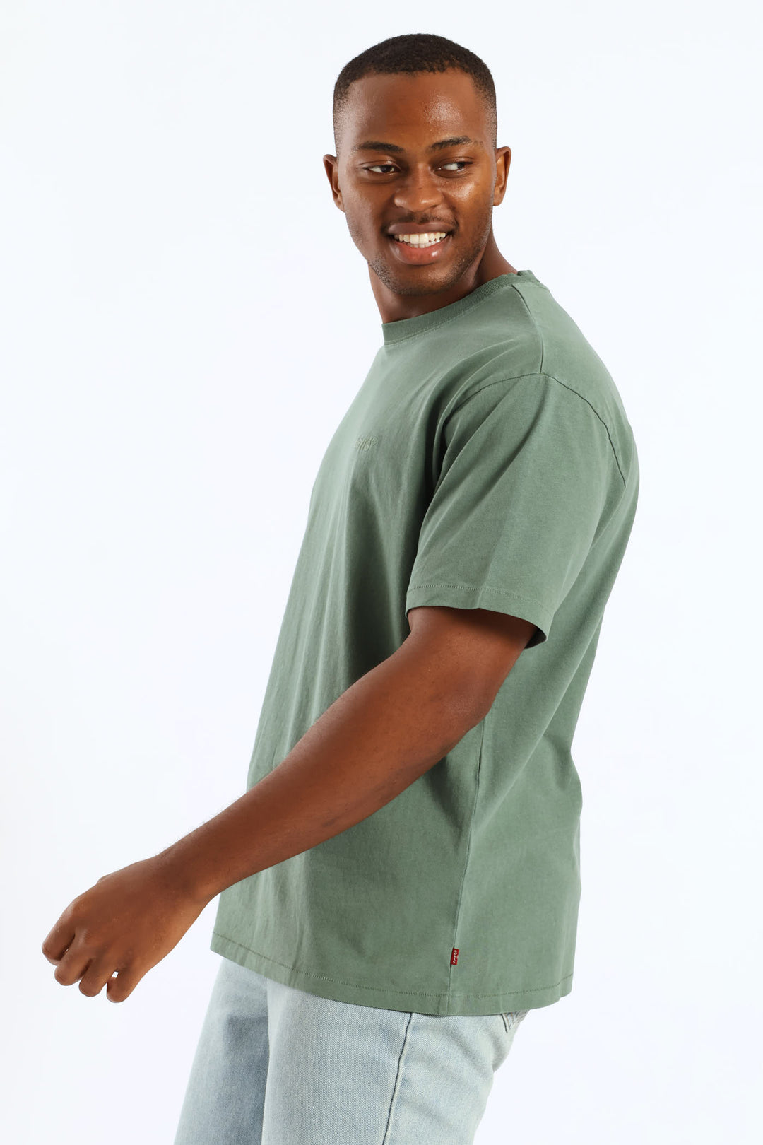 Red Tab Vintage Tee - Olive