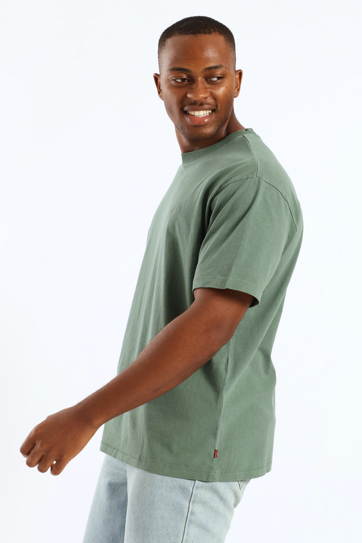 Red Tab Vintage Tee - Olive