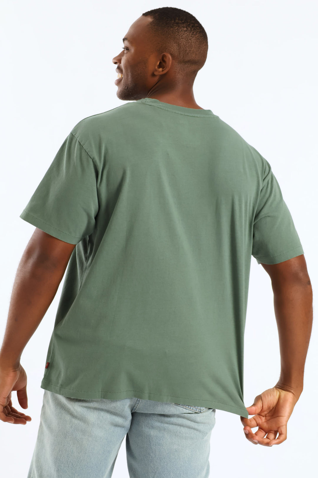 Red Tab Vintage Tee - Olive