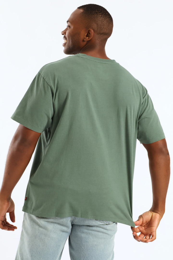Red Tab Vintage Tee - Olive
