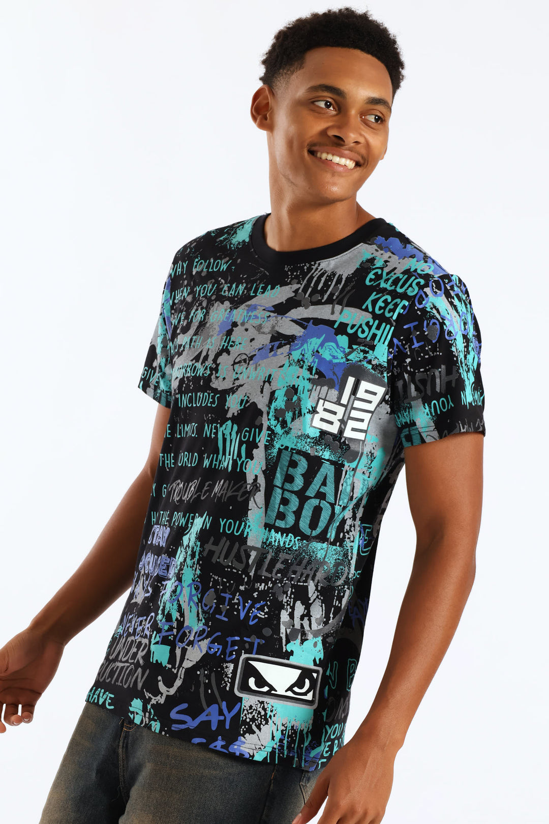 Focused Print Tee - Blue