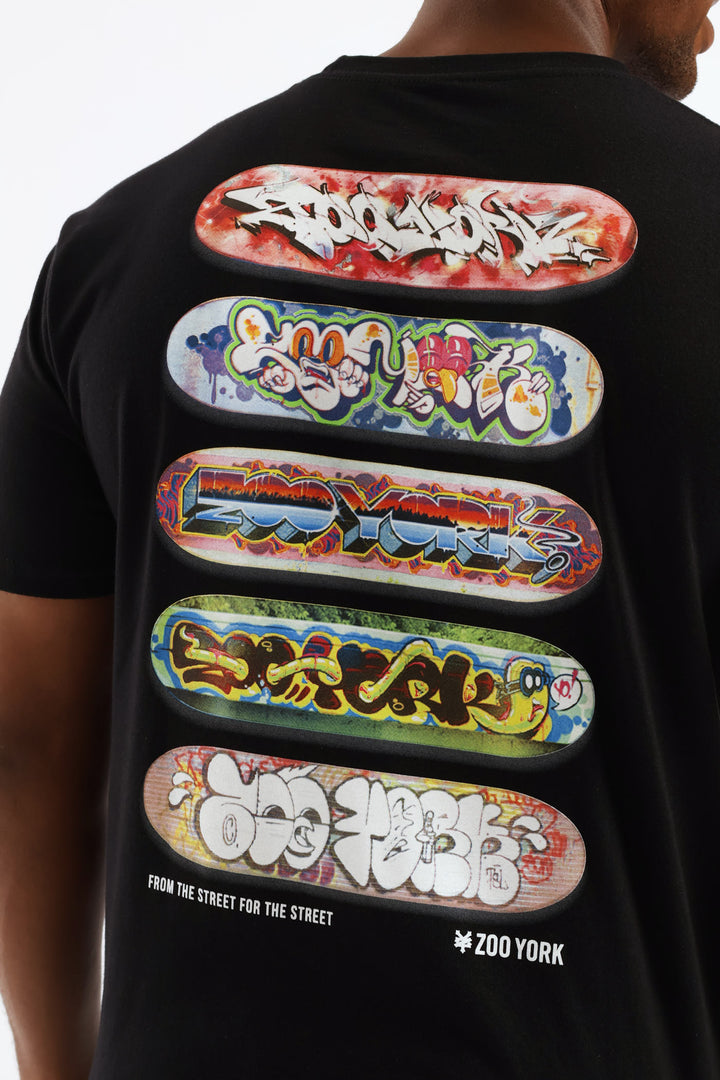 Stacked Board Tee - Black