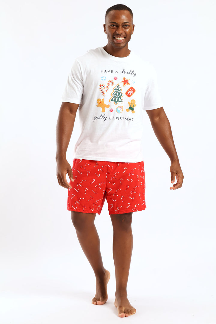 Christmas Print Tee - White