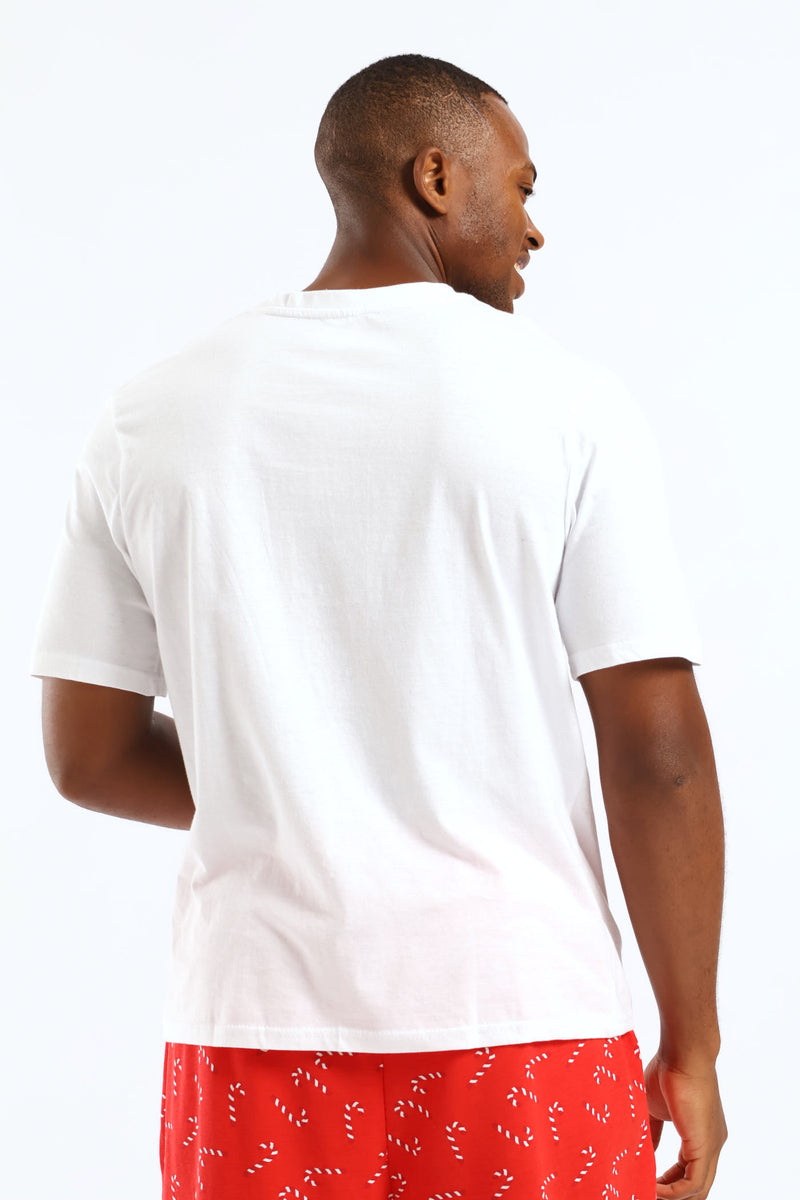 Christmas Print Tee - White
