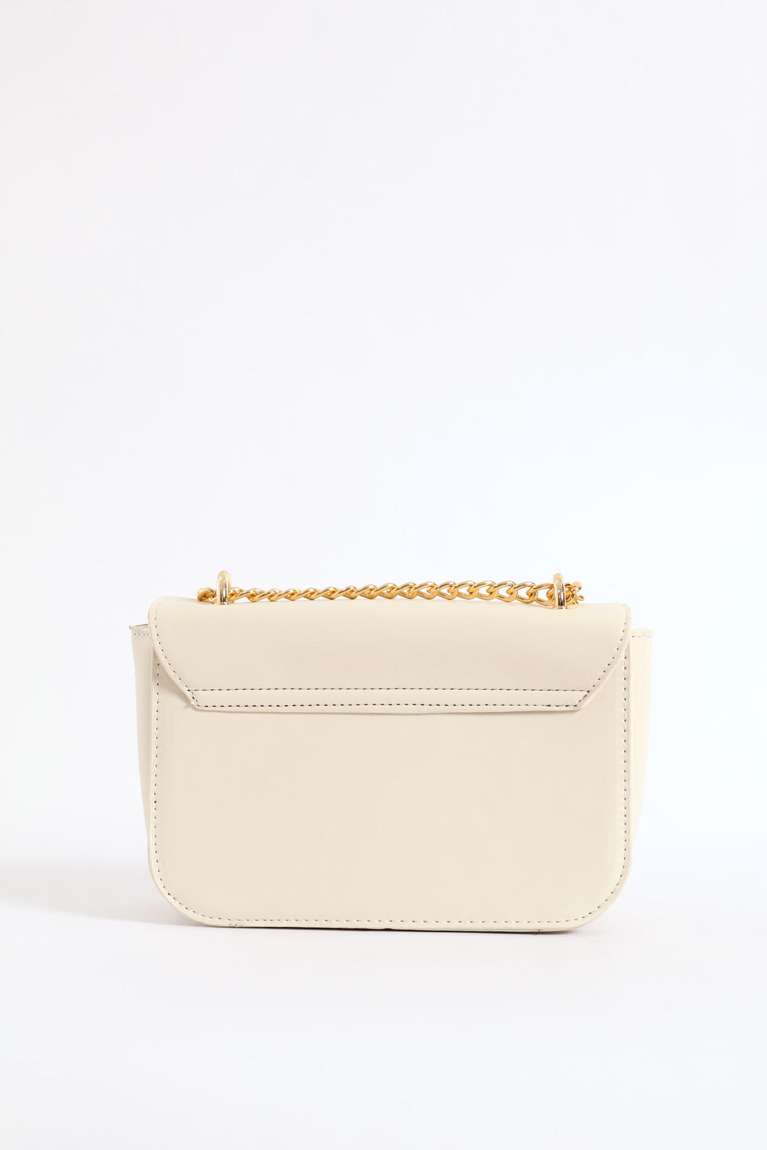 Gold Hardware Satchel Bag - Cream