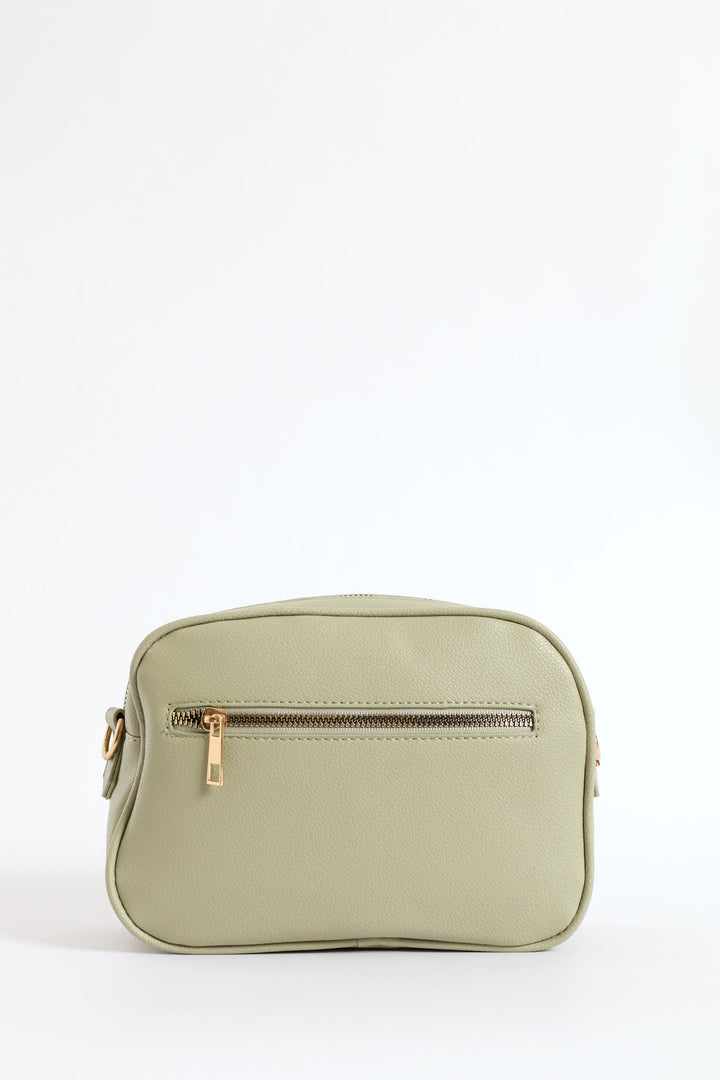Double Top Zip Camera Bag - Sage