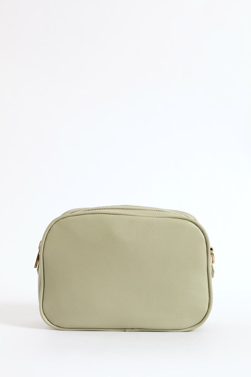 Double Top Zip Camera Bag - Sage