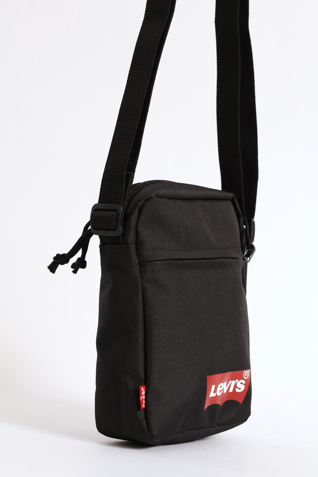 Red Batwing Solid Mini Crossbody Bag - Black