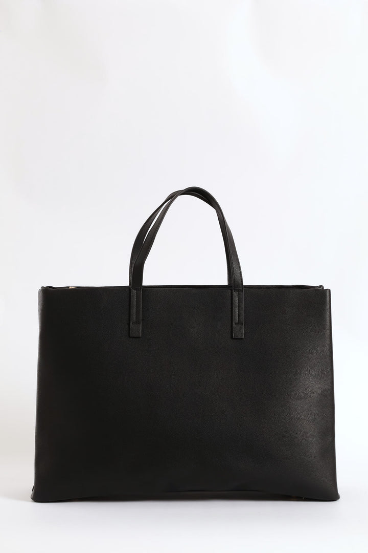 Webbing Strap 15'Laptop Bag - Black