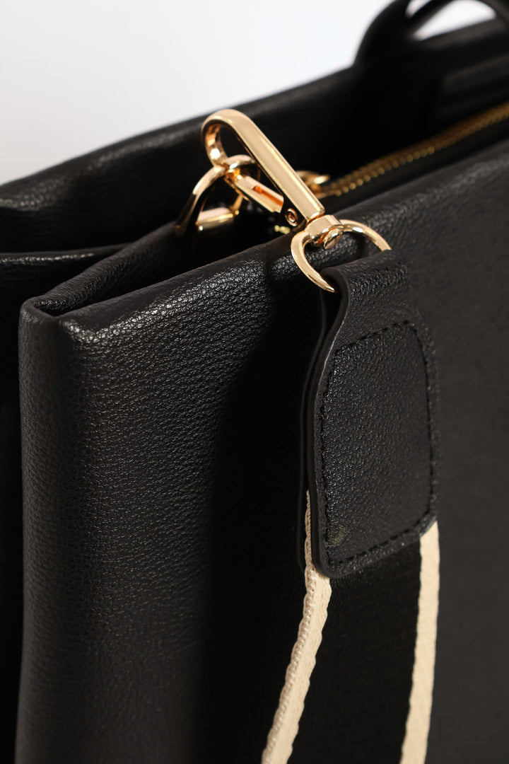 Webbing Strap 15'Laptop Bag - Black