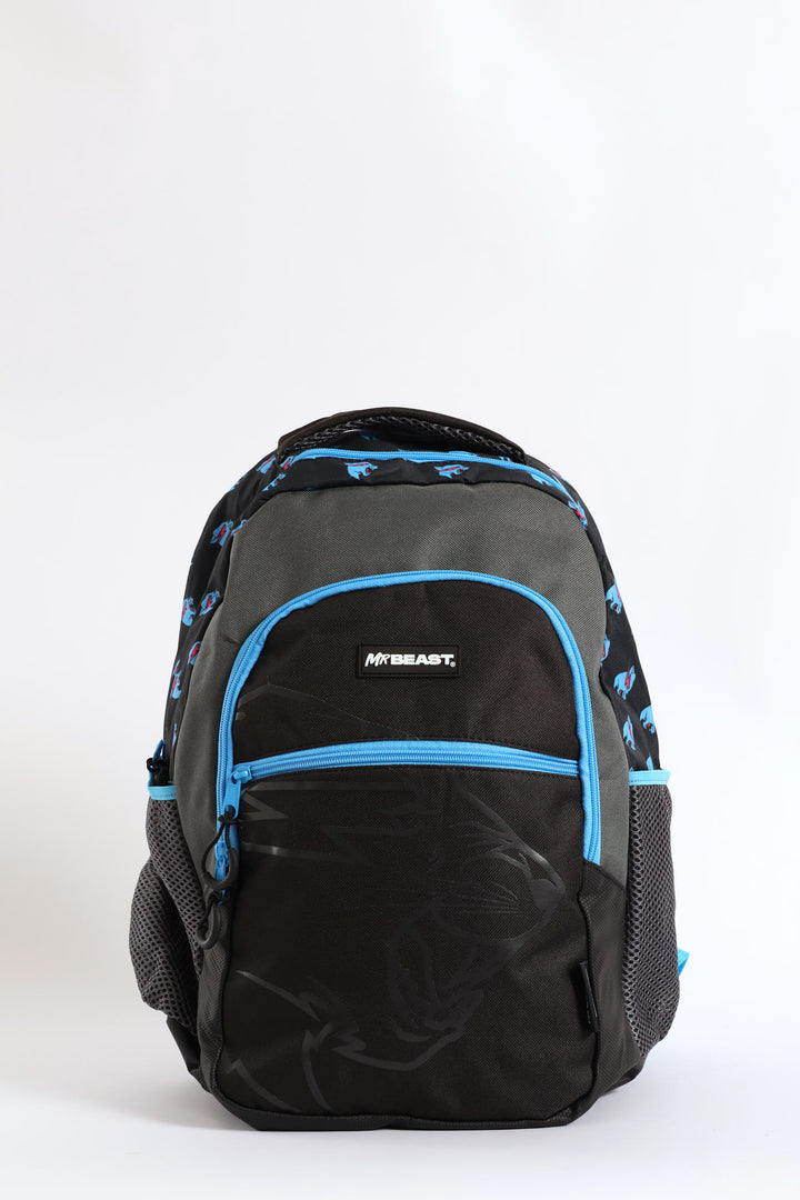 Pre-Boys Mr Beast Backpack - Black/Blue