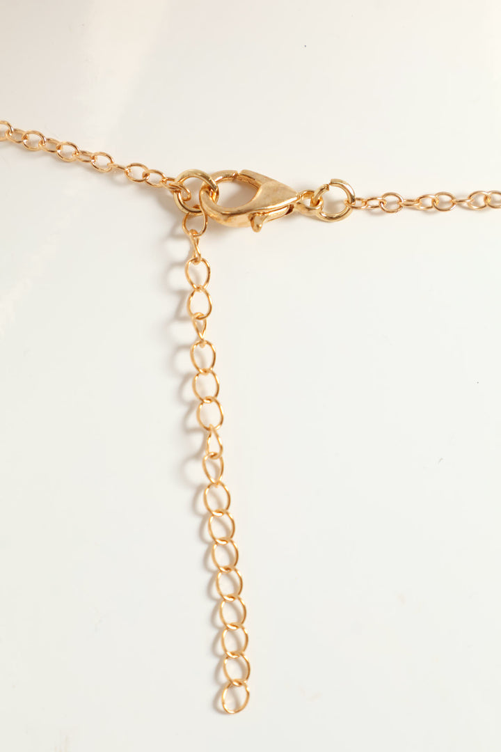 Floral Pendant Necklace - Gold