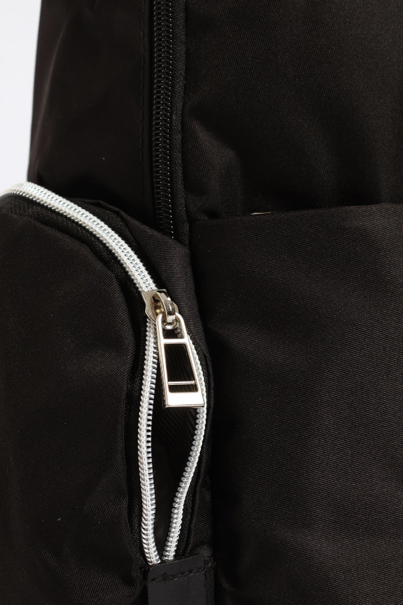 Side Zip Backpack - Black