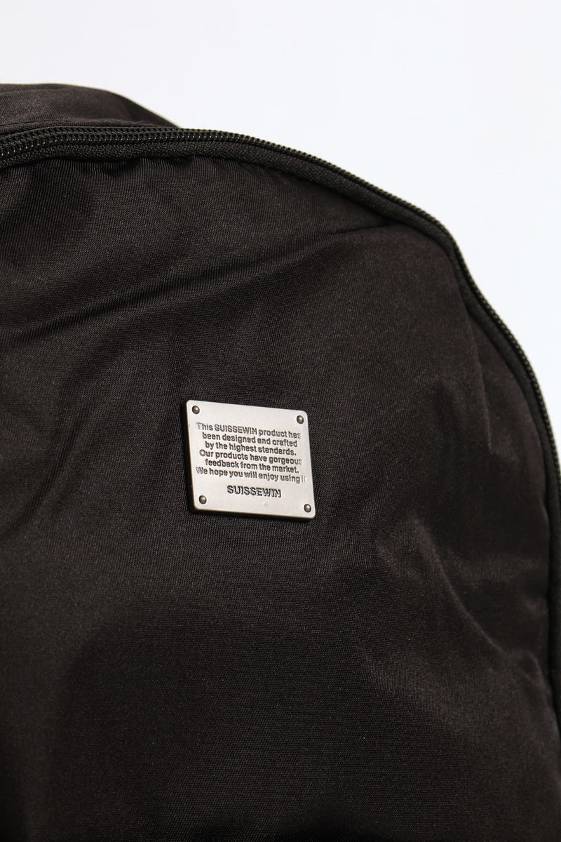 Side Zip Backpack - Black