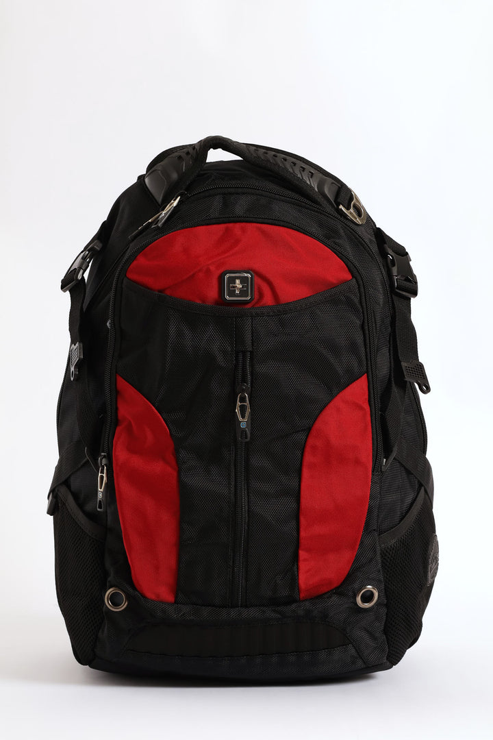 Zip Backpack - Black/Red