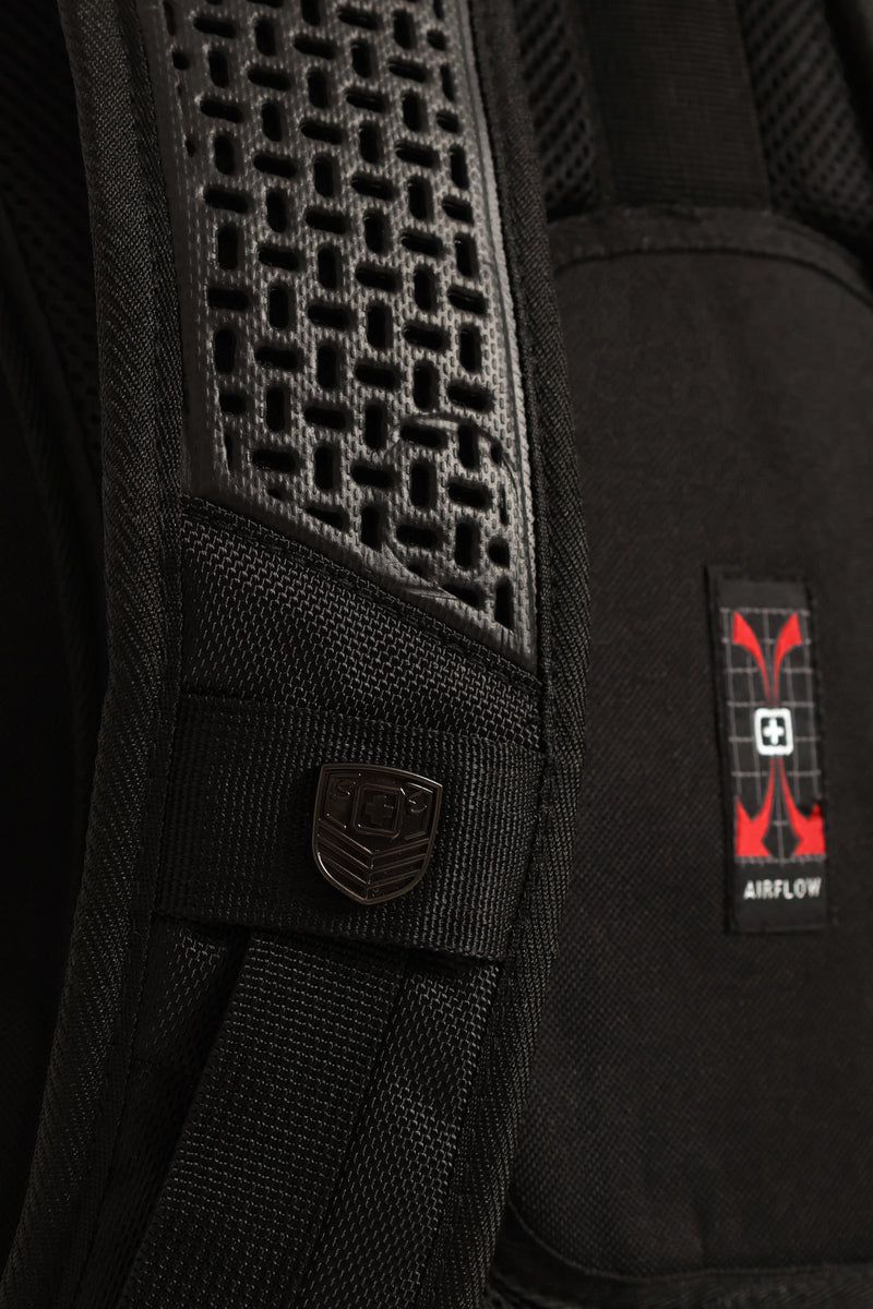 Zip Backpack - Black/Red