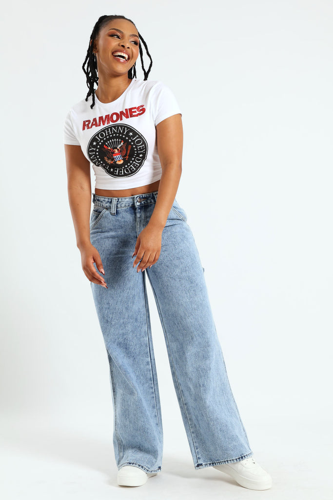 Ladies Baggy Carpenter Jean - Salty Mid Wash – Edgars