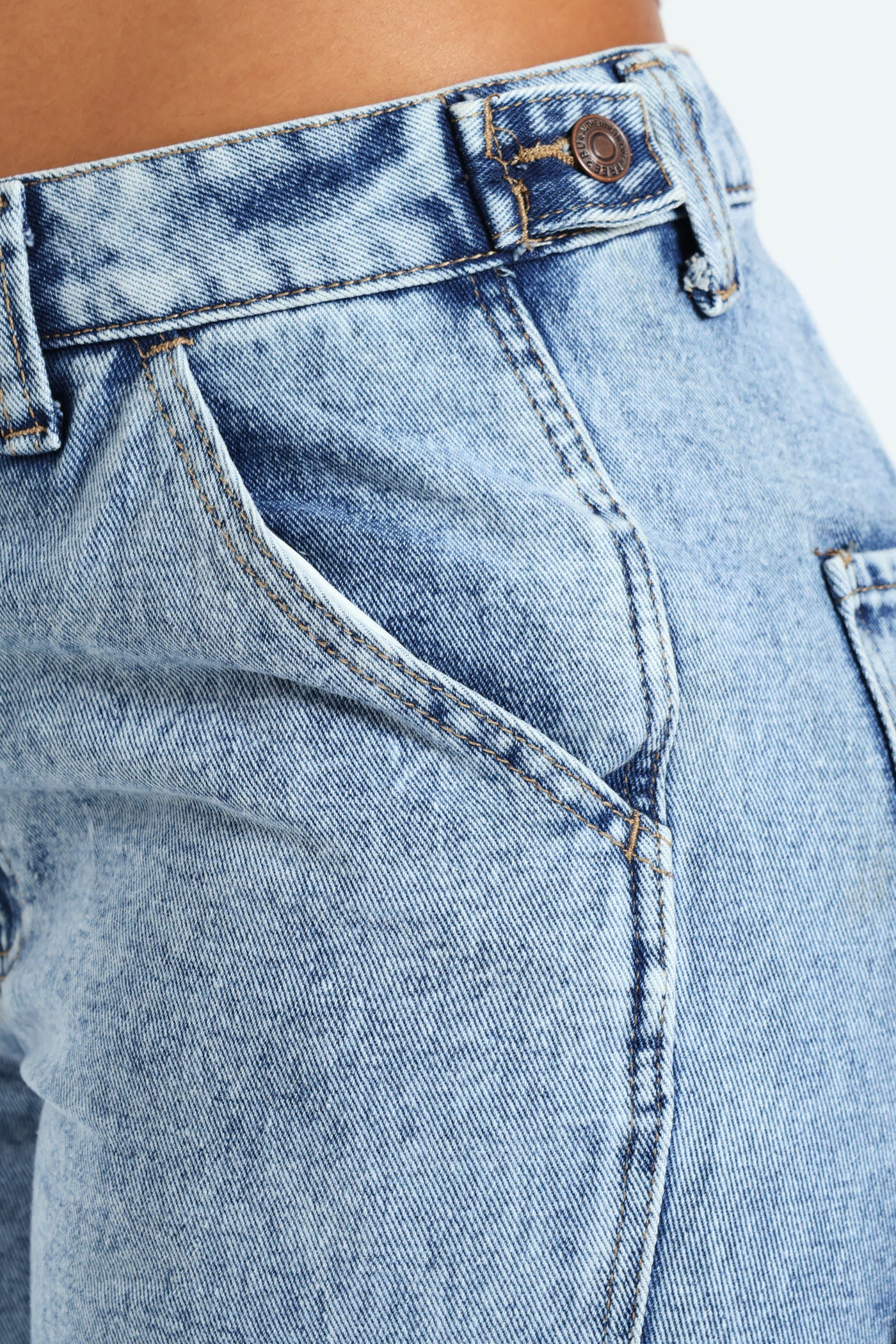 Ladies Baggy Carpenter Jean - Salty Mid Wash – Edgars