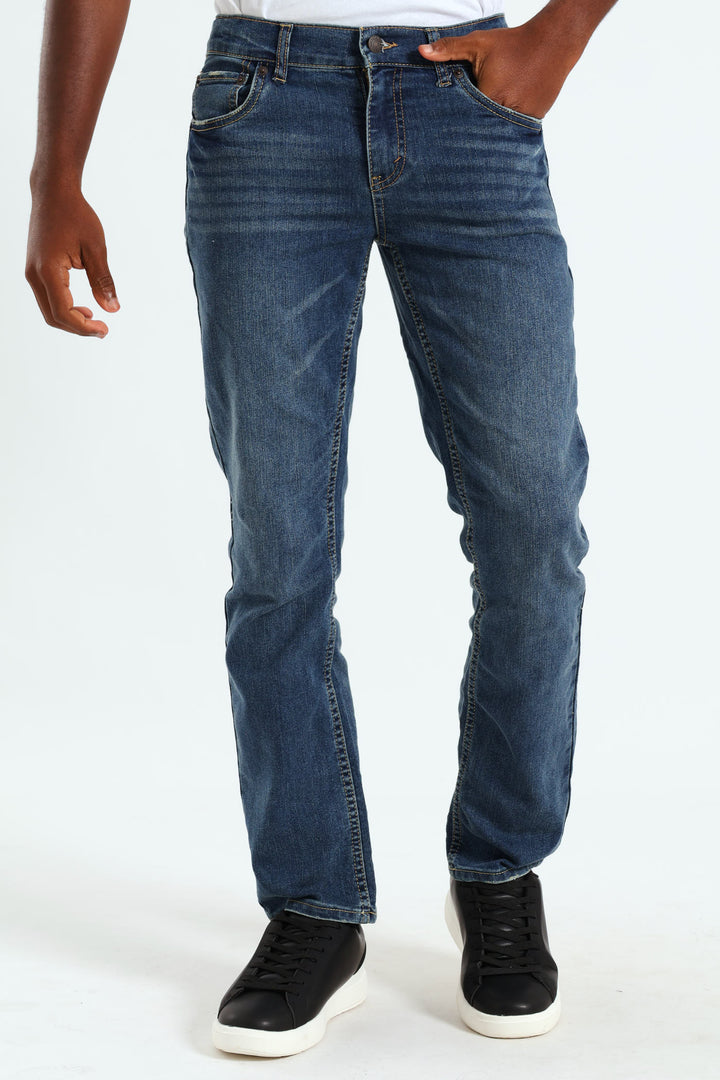 Boys Mid Denim Jeans - Blue