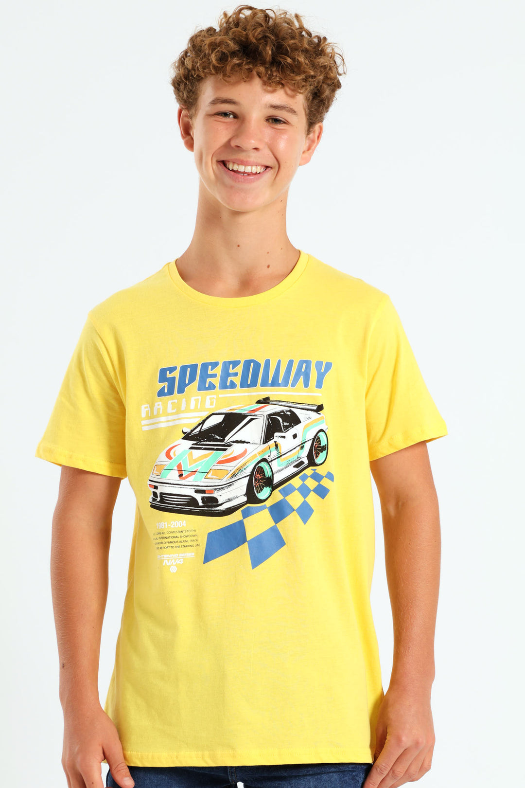 Boys Car Print Tee - Yellow