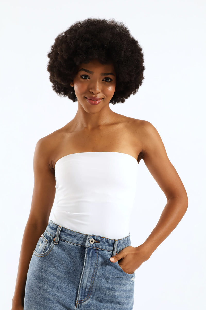 Skin Tight Tube Top - White