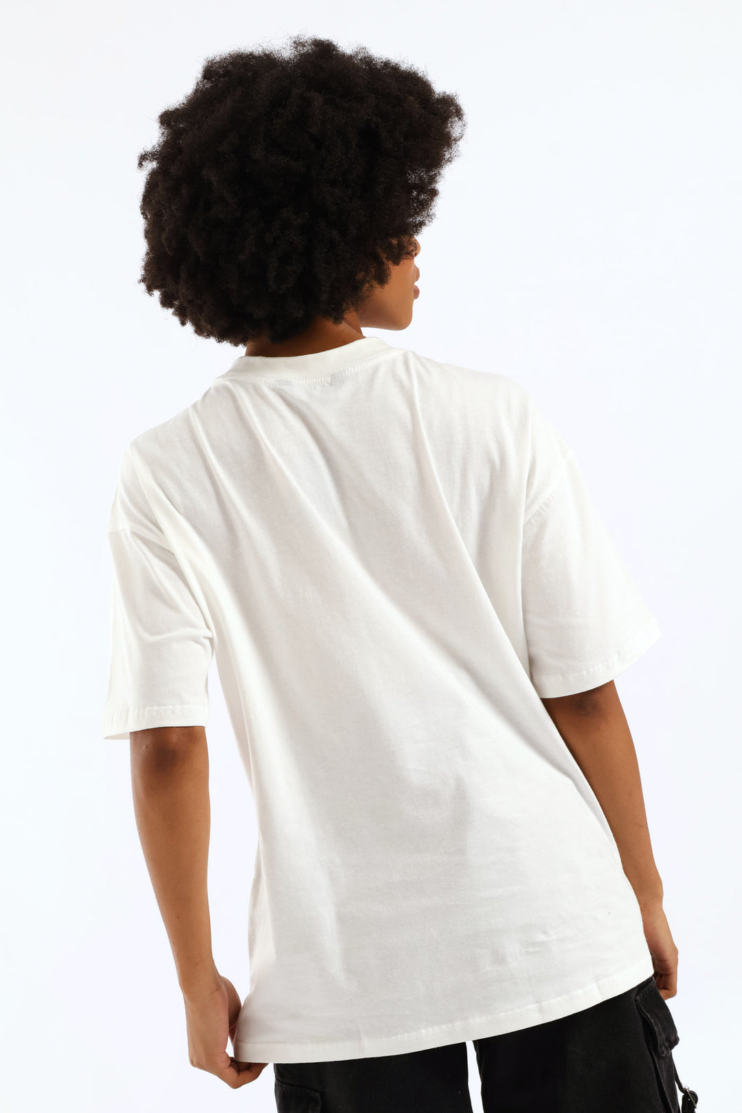 Oversized Love Yourself Teddy Tee - White