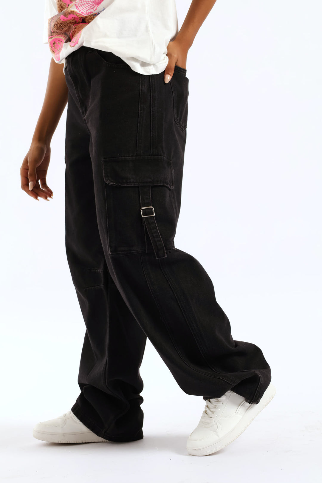 Buckle Cargo Jean - Salty Black