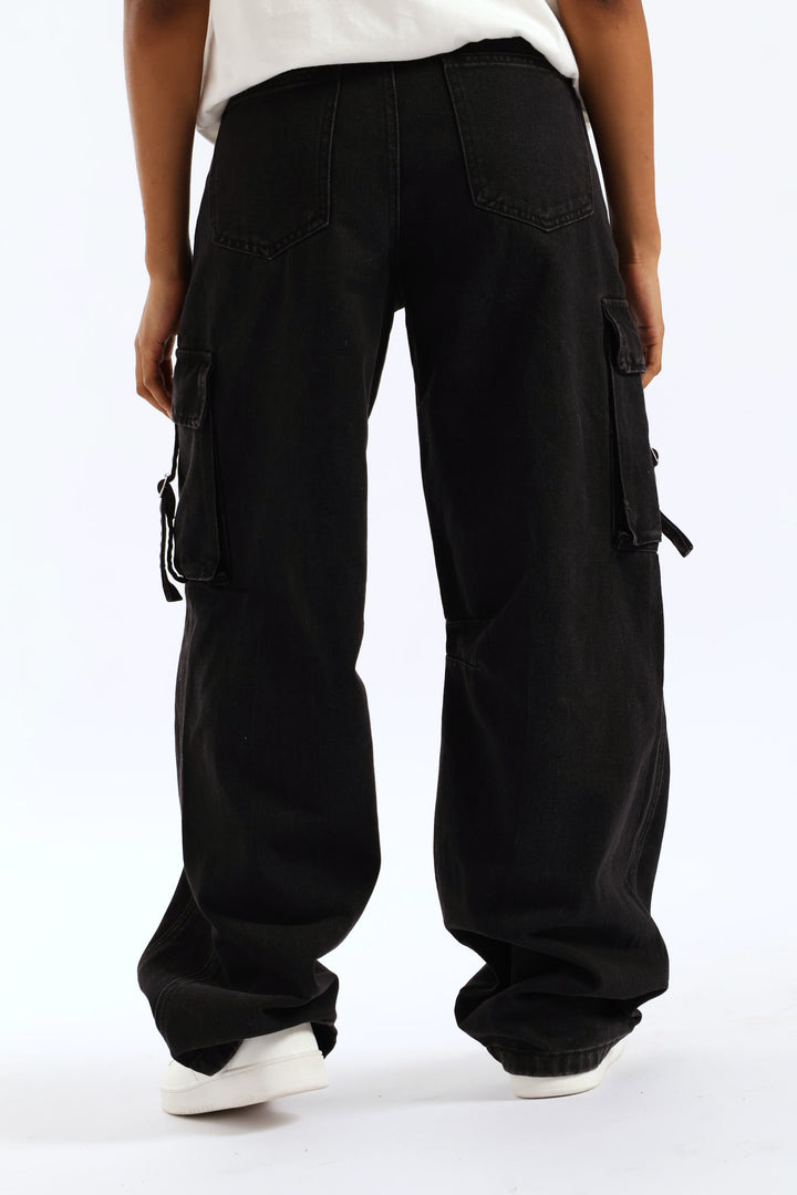 Buckle Cargo Jean - Salty Black