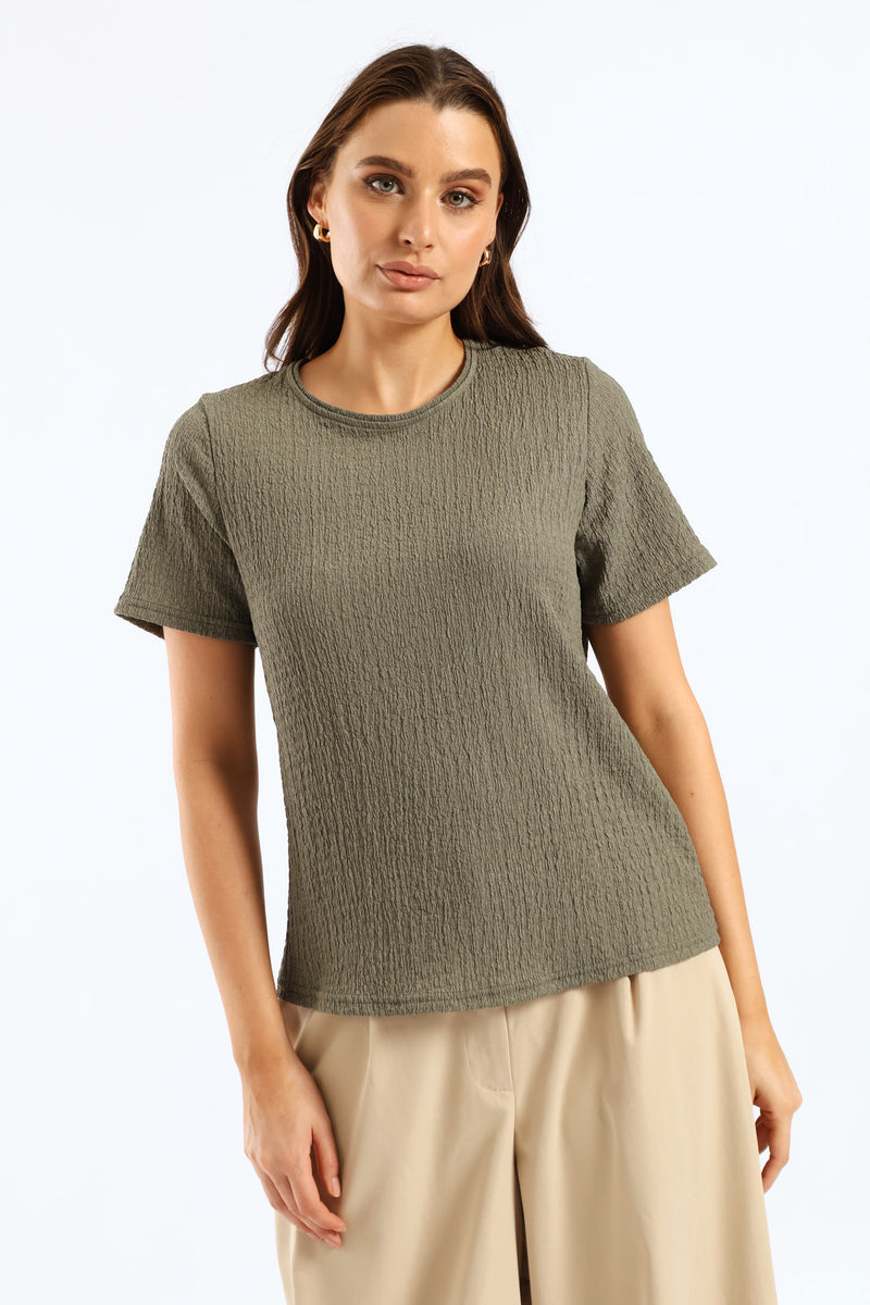 Textured Tee - Sage