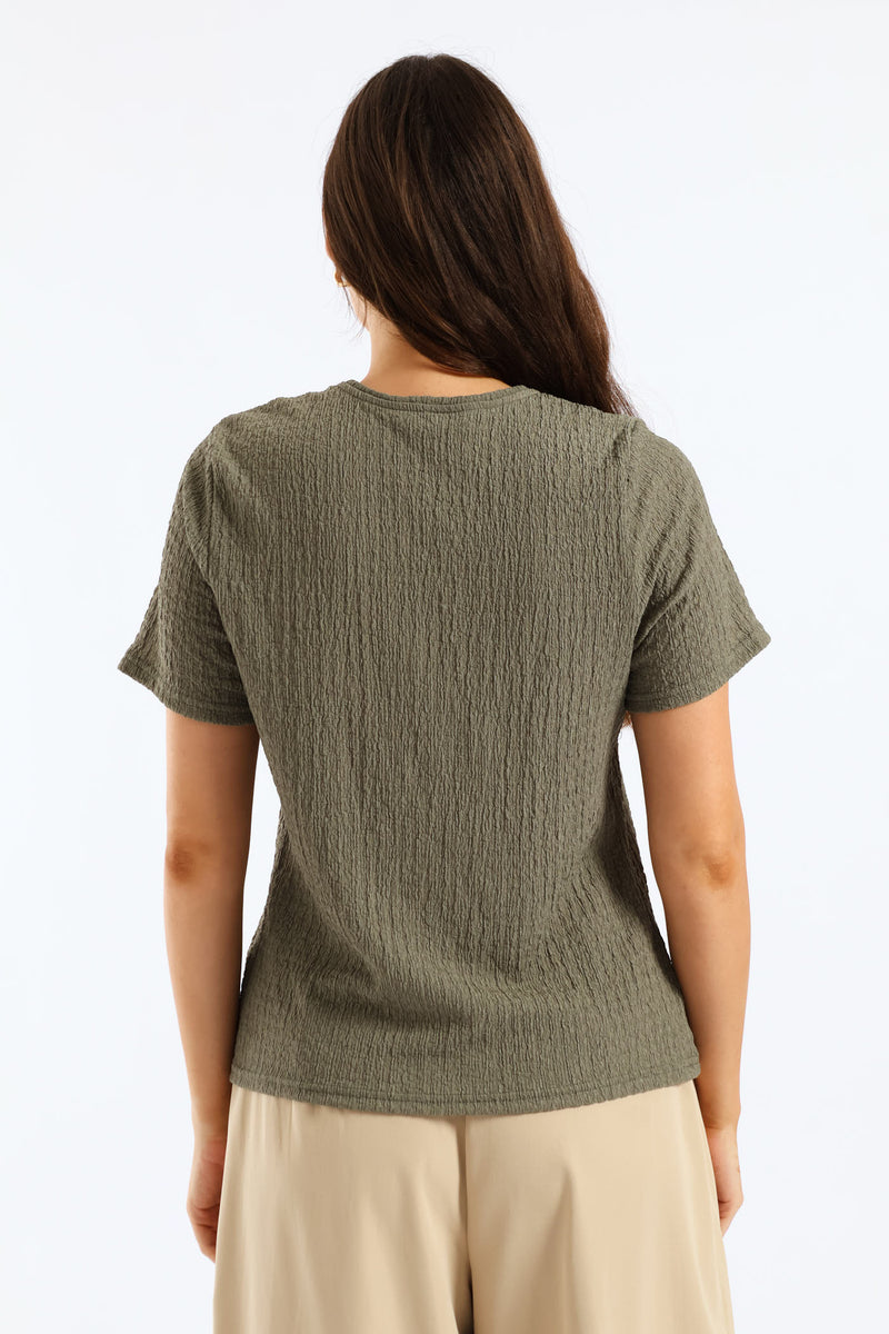 Textured Tee - Sage