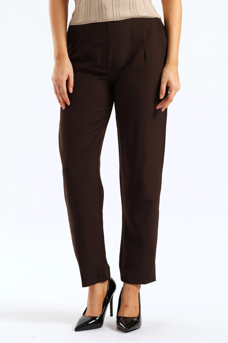 Darted Slim Leg Pant - Bitter Chocolate