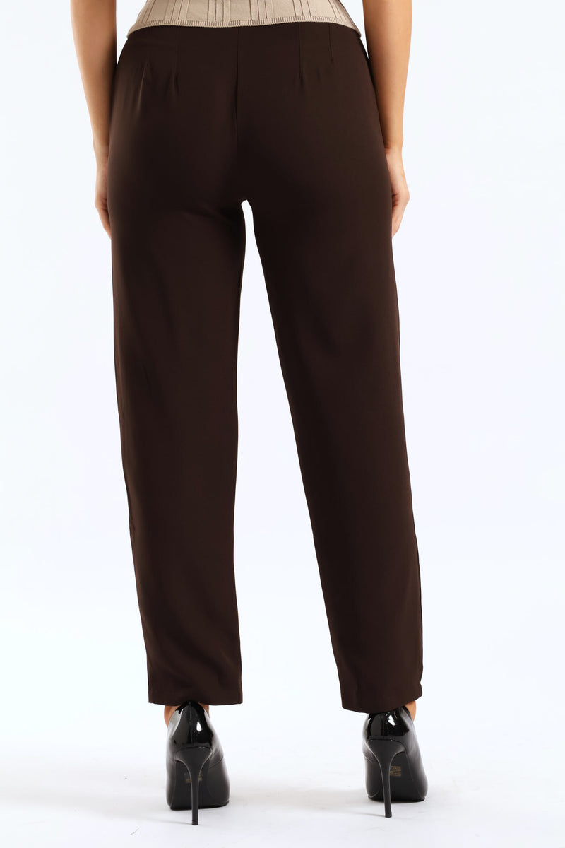 Darted Slim Leg Pant - Bitter Chocolate