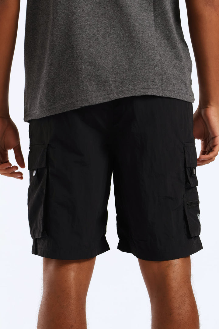 Taslon Cargo Shorts - Black