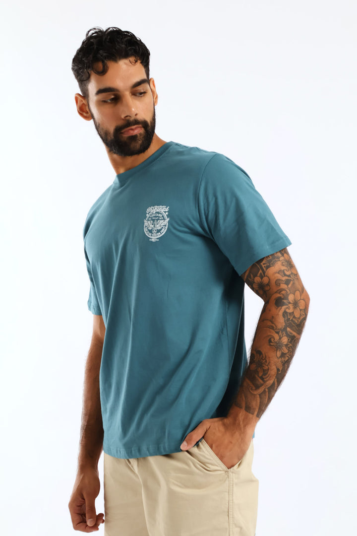 Original Cola Wings Front & Back Tee - Teal