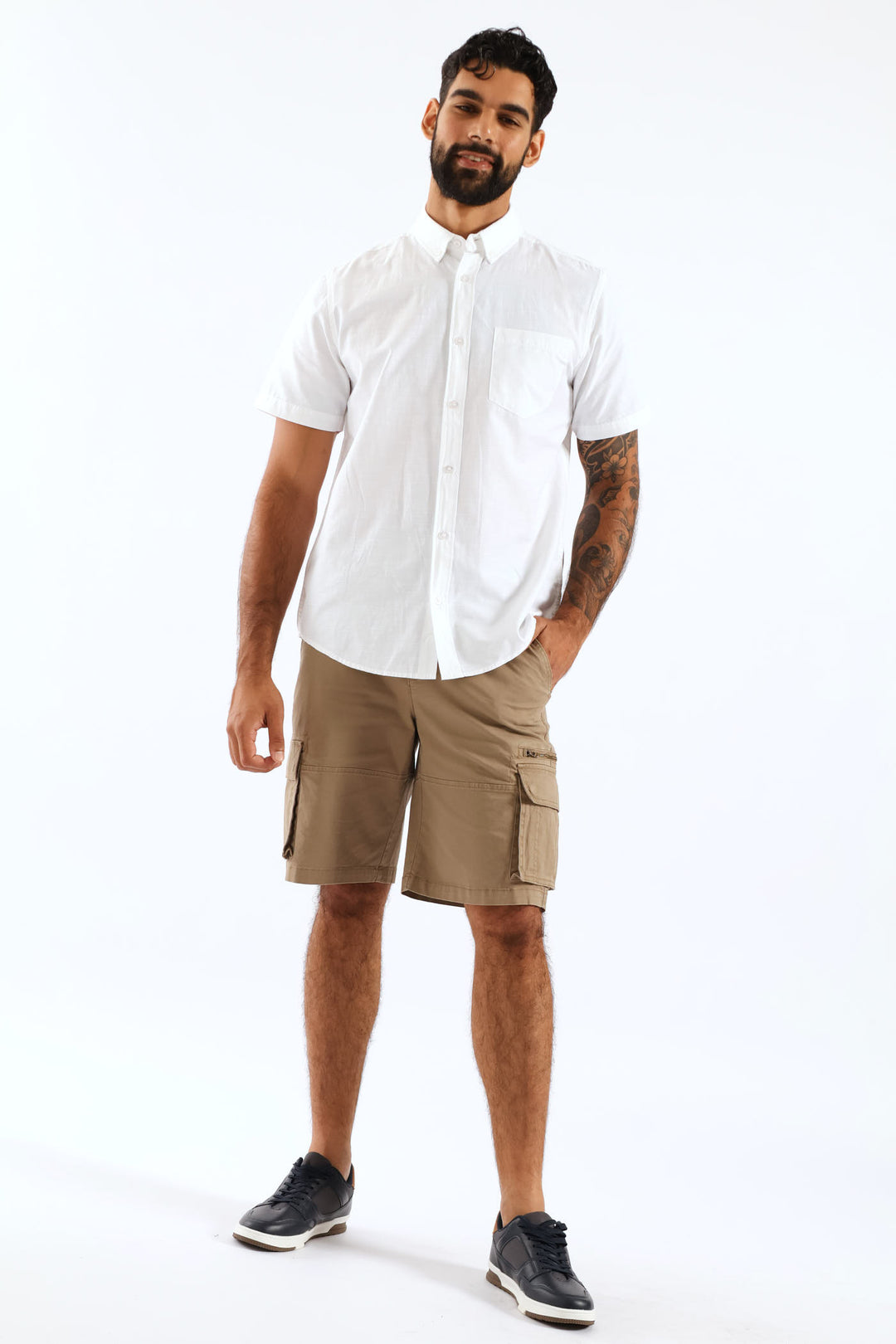 Ringspun Slub Button Down Shirt - White