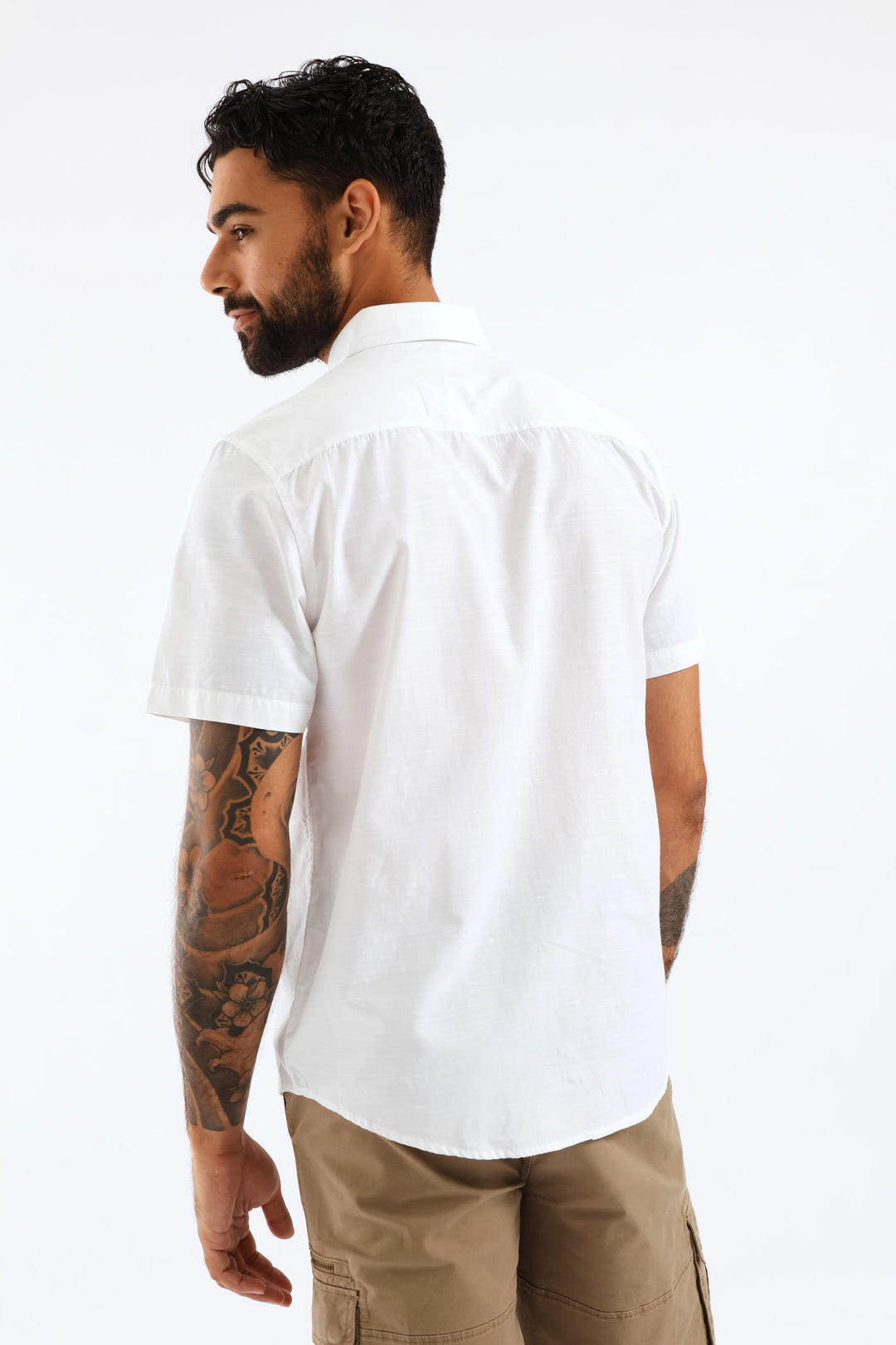 Ringspun Slub Button Down Shirt - White