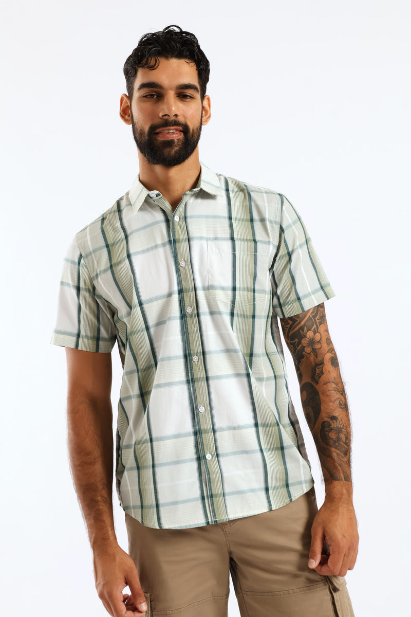 Regular Check Shirt - Green