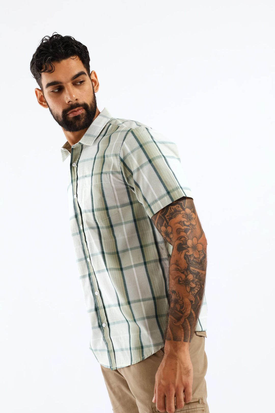 Regular Check Shirt - Green