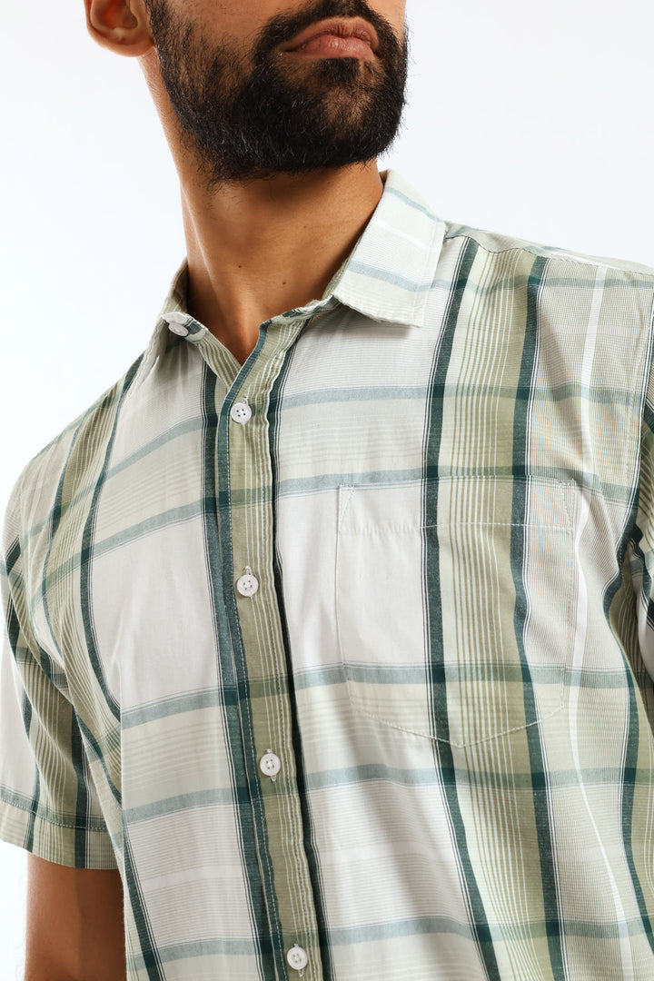 Regular Check Shirt - Green
