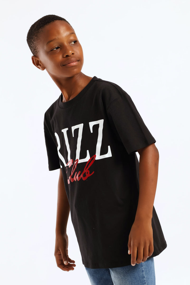 Boys Rizz Club T-Shirt - Black